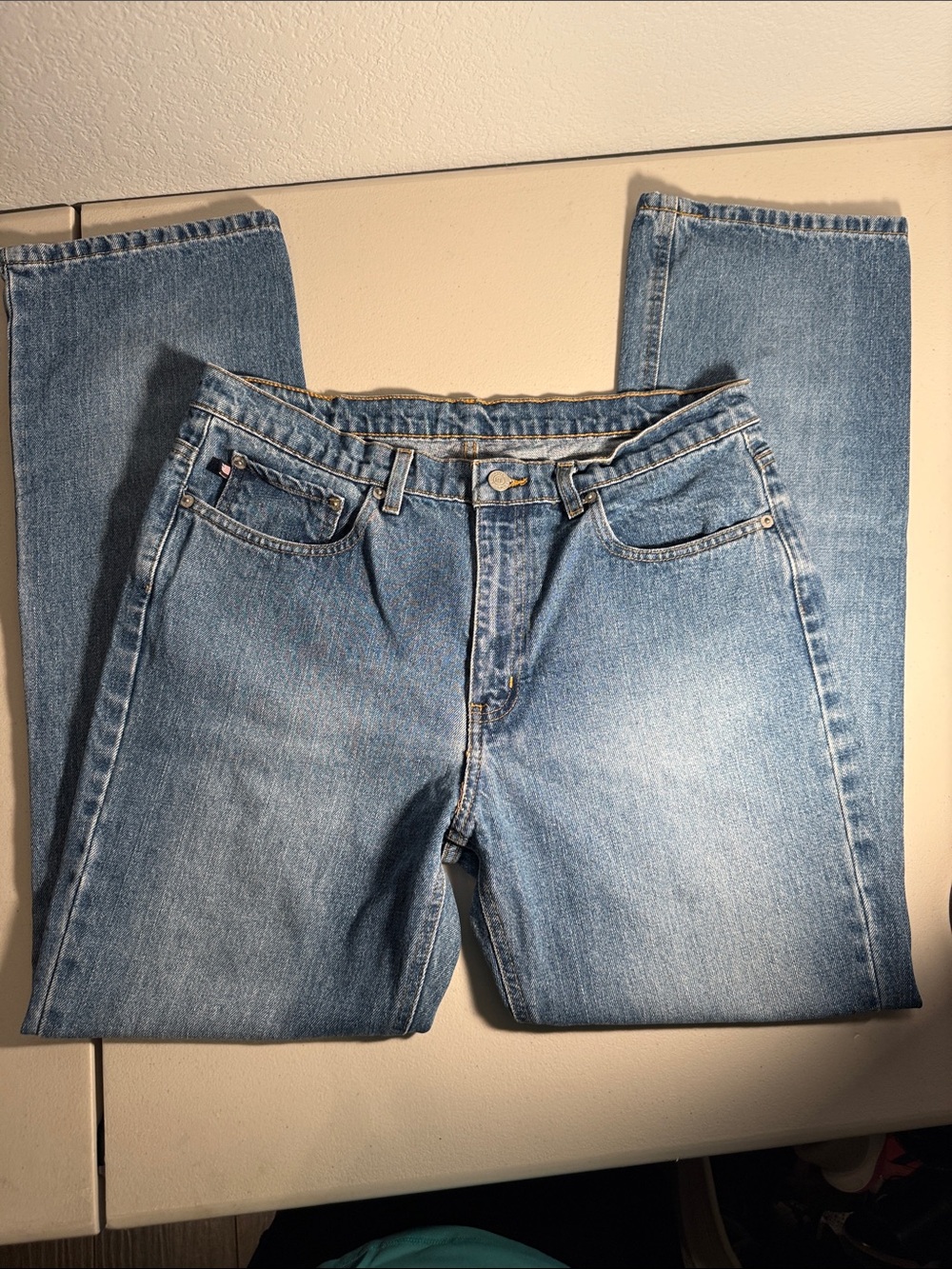 Polo by Ralph Lauren Medium Blue Denim Jeans with Contrast Stitching